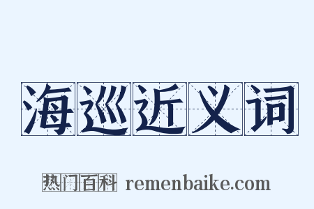 海巡近义词是什么意思的图片